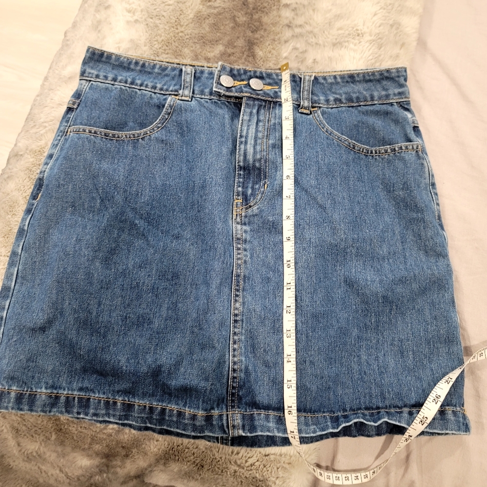 MARINE LAYER Denim Mini Skirt Size Large - Picture 9 of 12